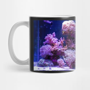 Multi-colored corals in aquarium Mug